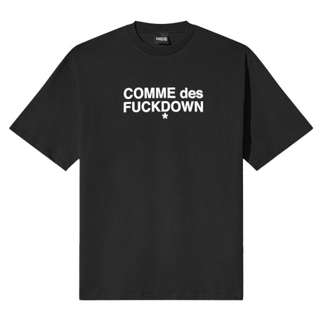 Comme Des Fuckdown Black Cotton T-Shirt