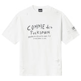 Comme Des Fuckdown White Cotton T-Shirt
