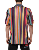 Dolce & Gabbana Multicolor Stripes Collared Men Polo T-shirt