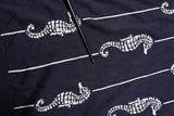 Dolce & Gabbana Dark Blue Sea Horse Collared Polo T-shirt