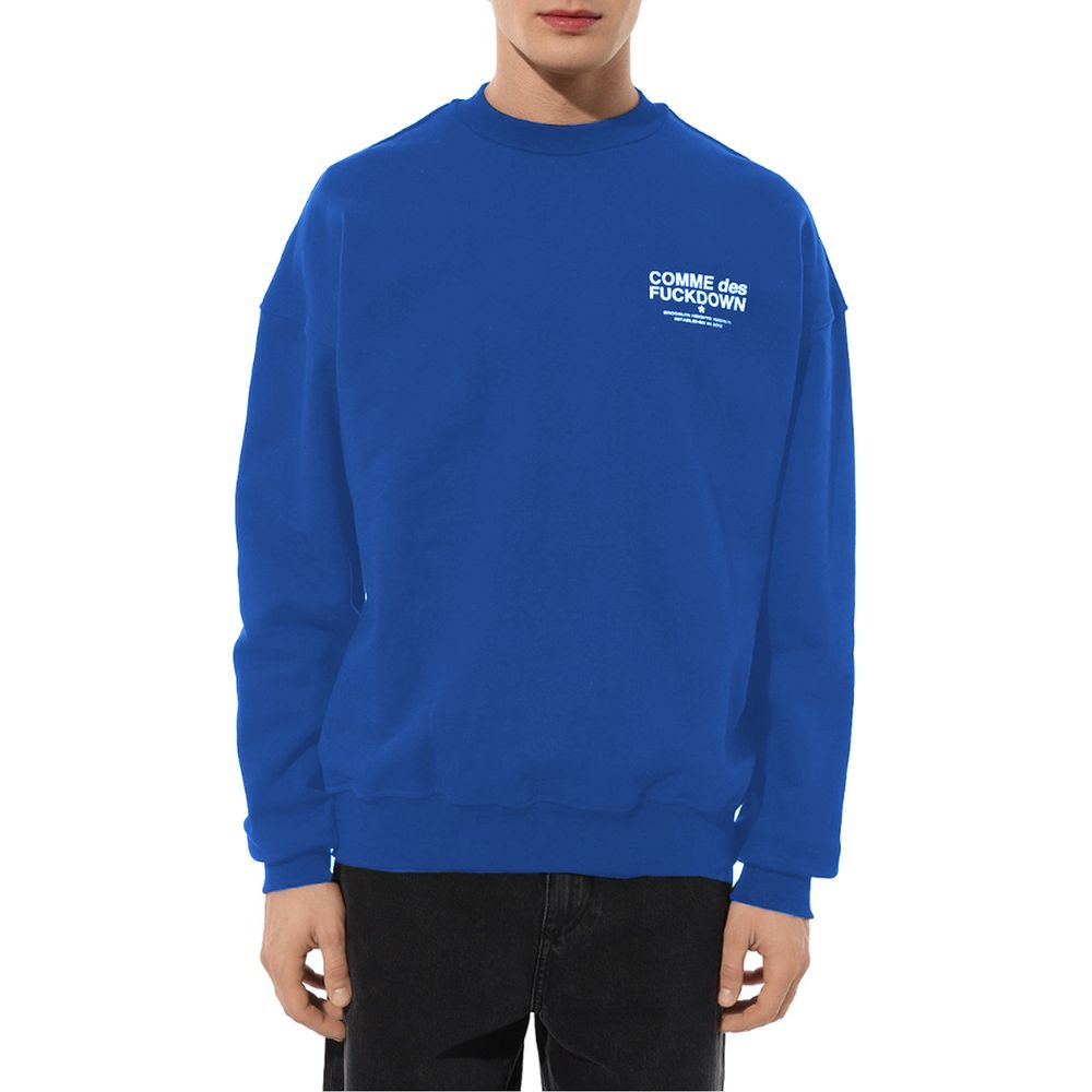 Comme Des Fuckdown Blue Cotton Sweater