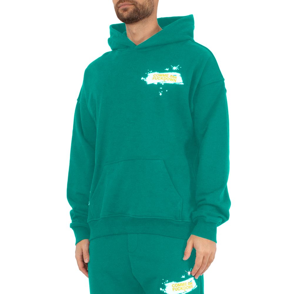 Comme Des Fuckdown Green Cotton Sweater