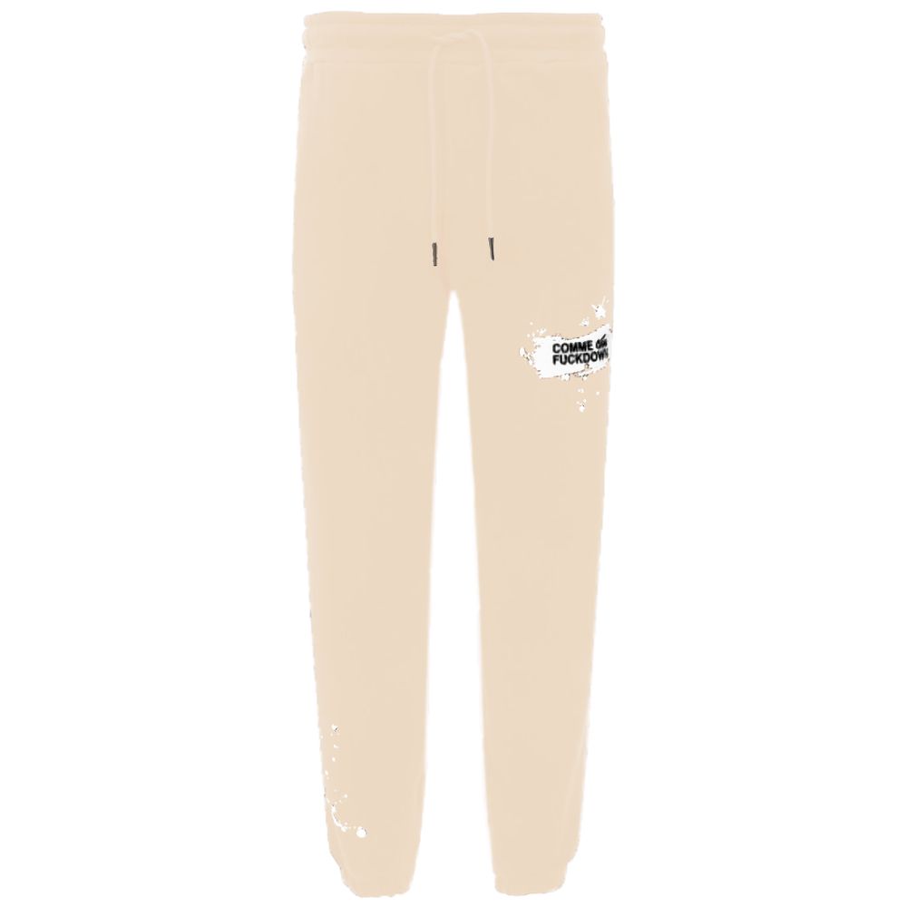 Comme Des Fuckdown Beige Cotton Jeans & Pant