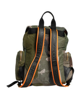 Dolce & Gabbana Military Green Patchwork Rucksack Backpack Bag