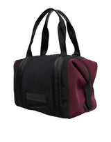 Dolce & Gabbana Black Maroon Hand Shoulder Duffel Travel Bag