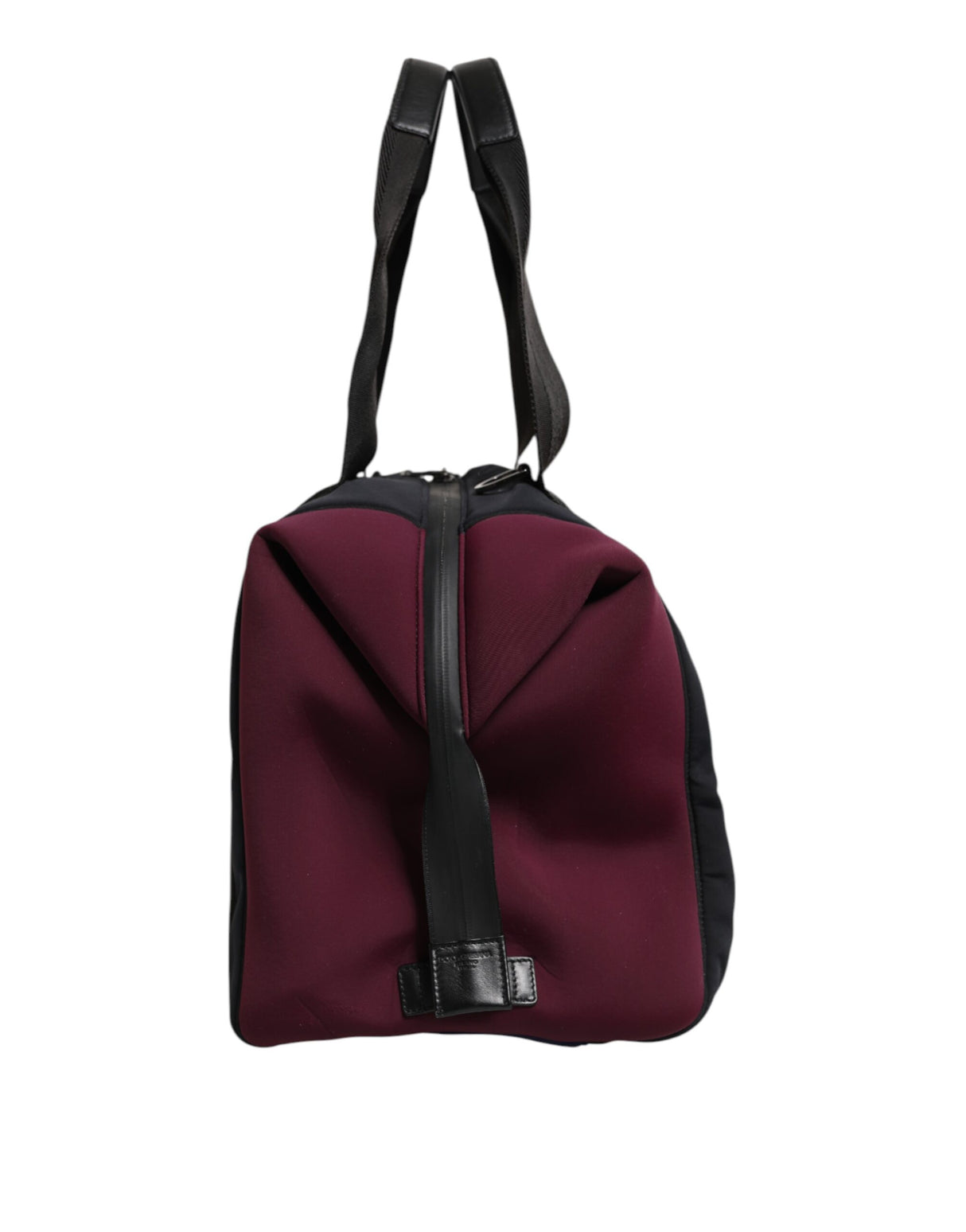 Dolce & Gabbana Black Maroon Hand Shoulder Duffel Travel Bag