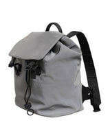 Dolce & Gabbana Gray Palermo Reflector Buckles Drawstring Backpack Bag