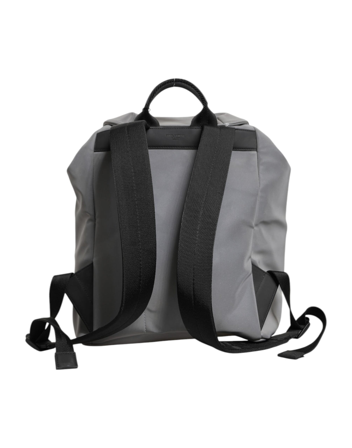 Dolce & Gabbana Gray Palermo Reflector Buckles Drawstring Backpack Bag