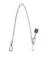 Dolce & Gabbana Silver Tone Metal Chain DG Charm Belt Keychain