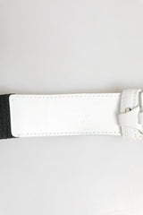 Dolce & Gabbana Black White Metal DG Logo Buckle Belt