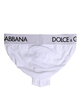 Dolce & Gabbana White Cotton Stretch Regular Brief Underwear