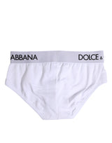 Dolce & Gabbana White Cotton Stretch Regular Brief Underwear