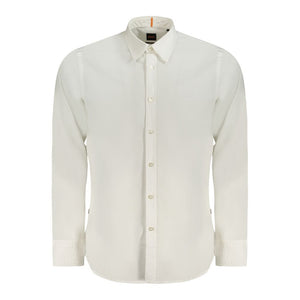 Hugo Boss White Cotton Men Shirt