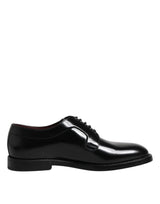 Dolce & Gabbana Black Calf Leather Lace Up Dress Derby Shoes