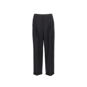 Saint Laurent Cashmere And Wool Flannel 90'S Striped Pants
