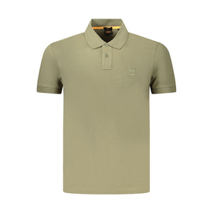 Hugo Boss Green Cotton Men Polo Shirt