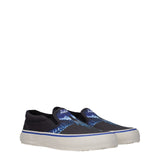 Marcelo Burlon Black Fabric Slip-On Loafers