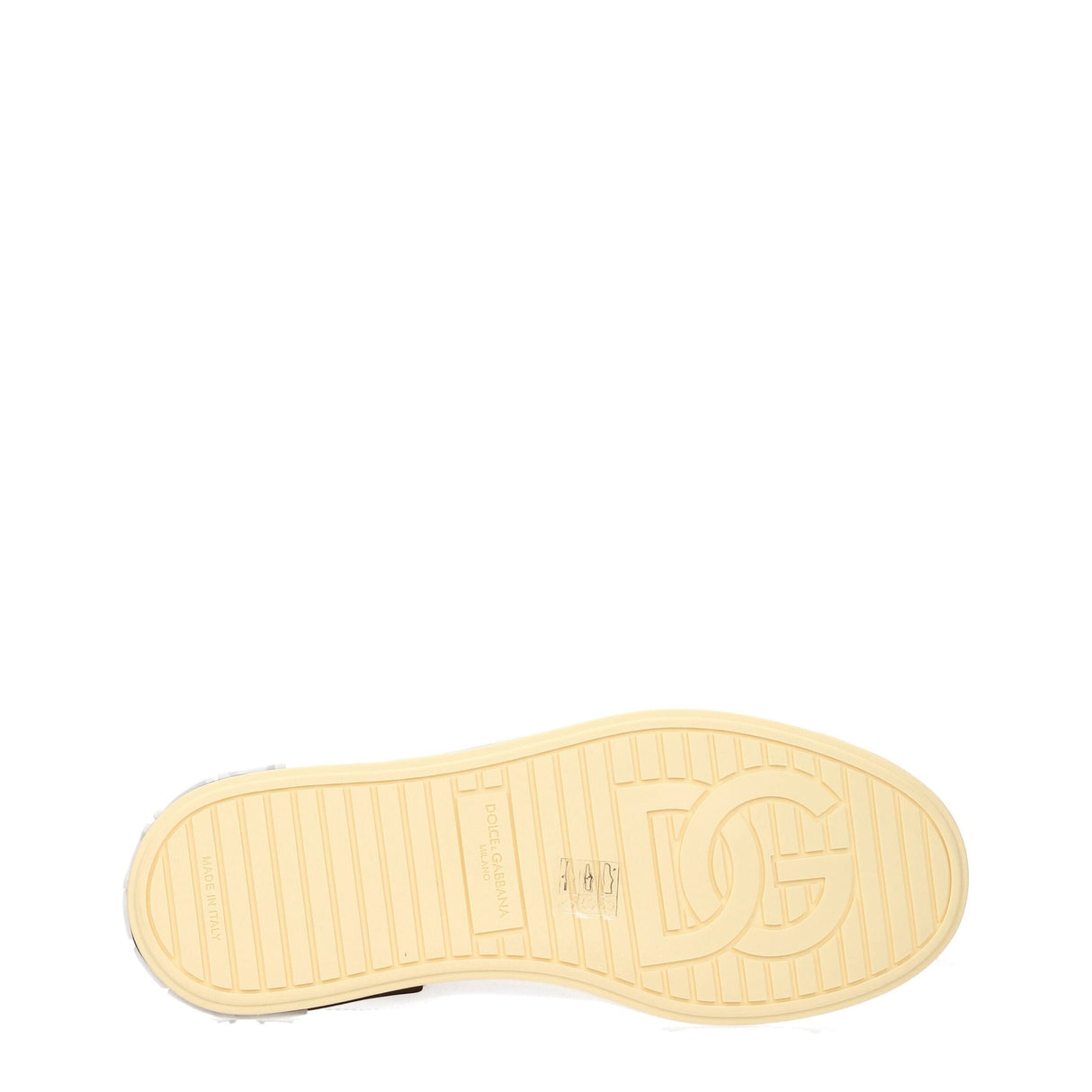 Dolce & Gabbana White Leather Low Tops