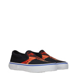 Marcelo Burlon Black Fabric Slip-On Loafers