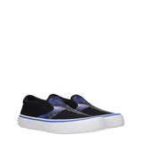 Marcelo Burlon Black Fabric Slip-On Loafers