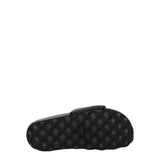 Off-White Black Leather Slippers Sandals