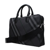 Burberry Gray Fabric Business And Laptop Bags