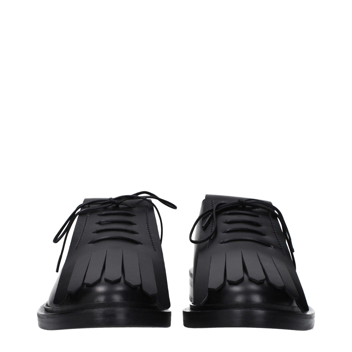 Max Mara Black Leather Oxfords And Derbies
