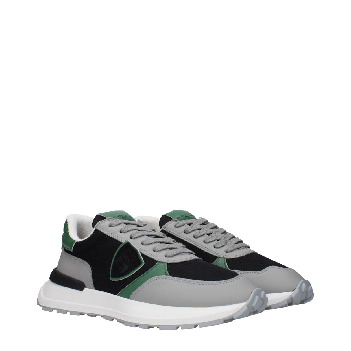 Philippe Model Black Fabric Athletic Sneakers