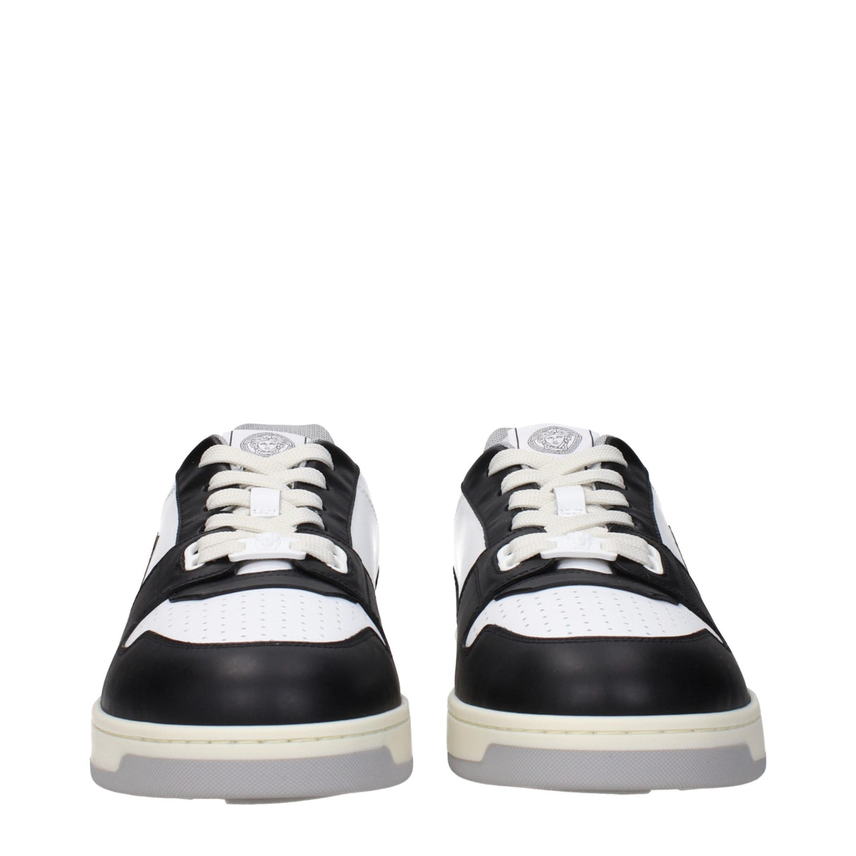 Versace White Leather Low Tops