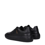 Versace Black Leather Low Tops