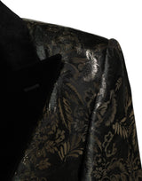 Dolce & Gabbana Metallic Floral Jacquard Silk 2 Piece Suit