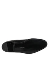 Dolce & Gabbana Black Leather Slip On Mid Calf Boots Shoes