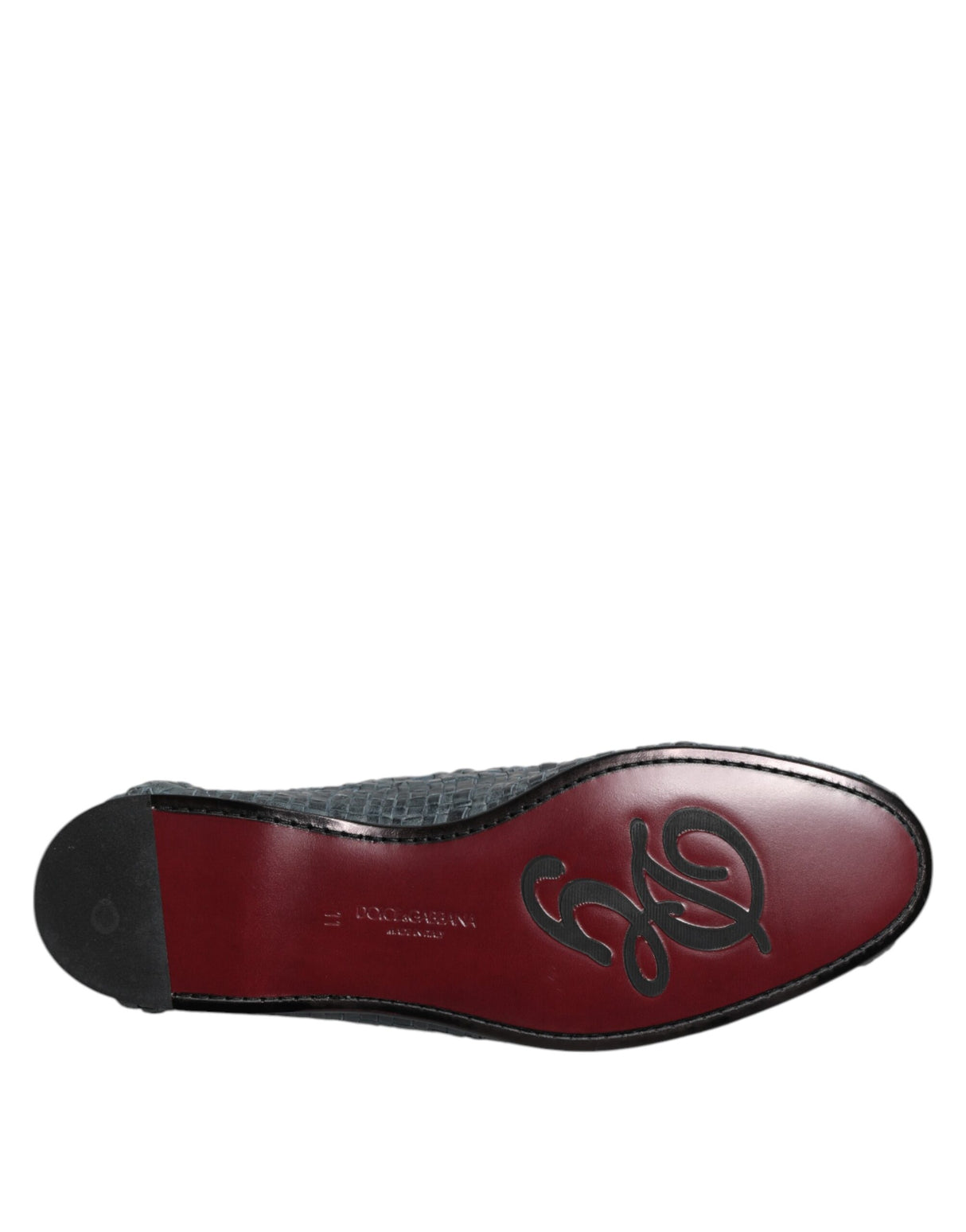 Dolce & Gabbana Blue Woven Raffia Slip On Loafers Shoes
