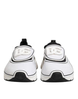 Dolce & Gabbana White Black Logo Plaque Daymaster Men Sneakers Shoes