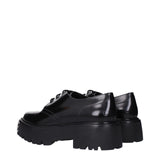 Celine Black Leather Oxfords And Derbies