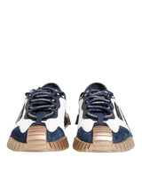 Dolce & Gabbana Blue White Low Top NS1 Men Sneakers Shoes