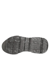 Dolce & Gabbana White Silver DAYMASTER Leather Sneakers Shoes