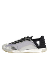 Dolce & Gabbana Black Silver NS1 Men Low Top Sneakers Shoes