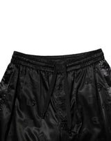 Dolce & Gabbana Black Logo DG Print Men Jogger Sweatpants Pants
