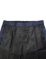 Dolce & Gabbana Gray Blue Cotton 3/4 Chinos Crop Trouser Pants
