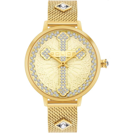 Police Gold Stainless Steel Dress Watch