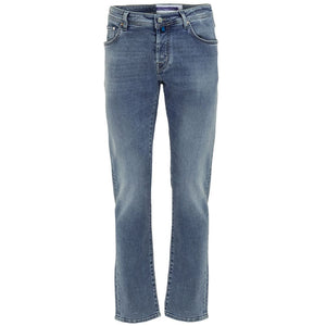 Jacob Cohen Blue Cotton Men's Slim Fit Jean