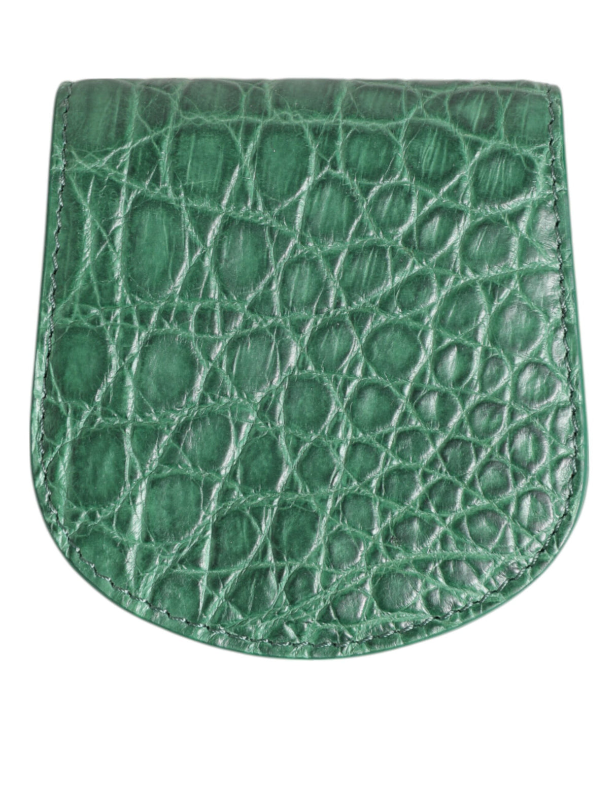 Dolce & Gabbana Green Exotic Skin Coin Condom Case Holder Pocket Wallet