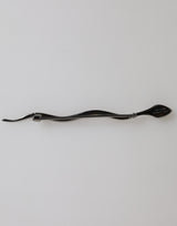 Dolce & Gabbana Black Brass Crystal Spilla Serpente Mens Brooch Pin