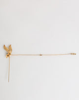 Dolce & Gabbana Gold Tone 925 Sterling Silver Crystal Chain Pin Brooch