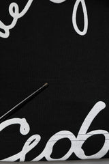 Dolce & Gabbana Black Logo Print Cotton Crew Neck  T-shirt