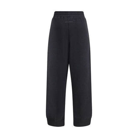 MM6 Black Cotton Joggers (Workout Pants)