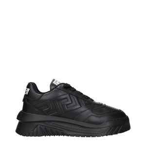 Versace Black Leather Chunky Sneakers