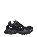 Versace Black Leather Athletic Sneakers