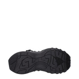 Versace Black Leather Athletic Sneakers